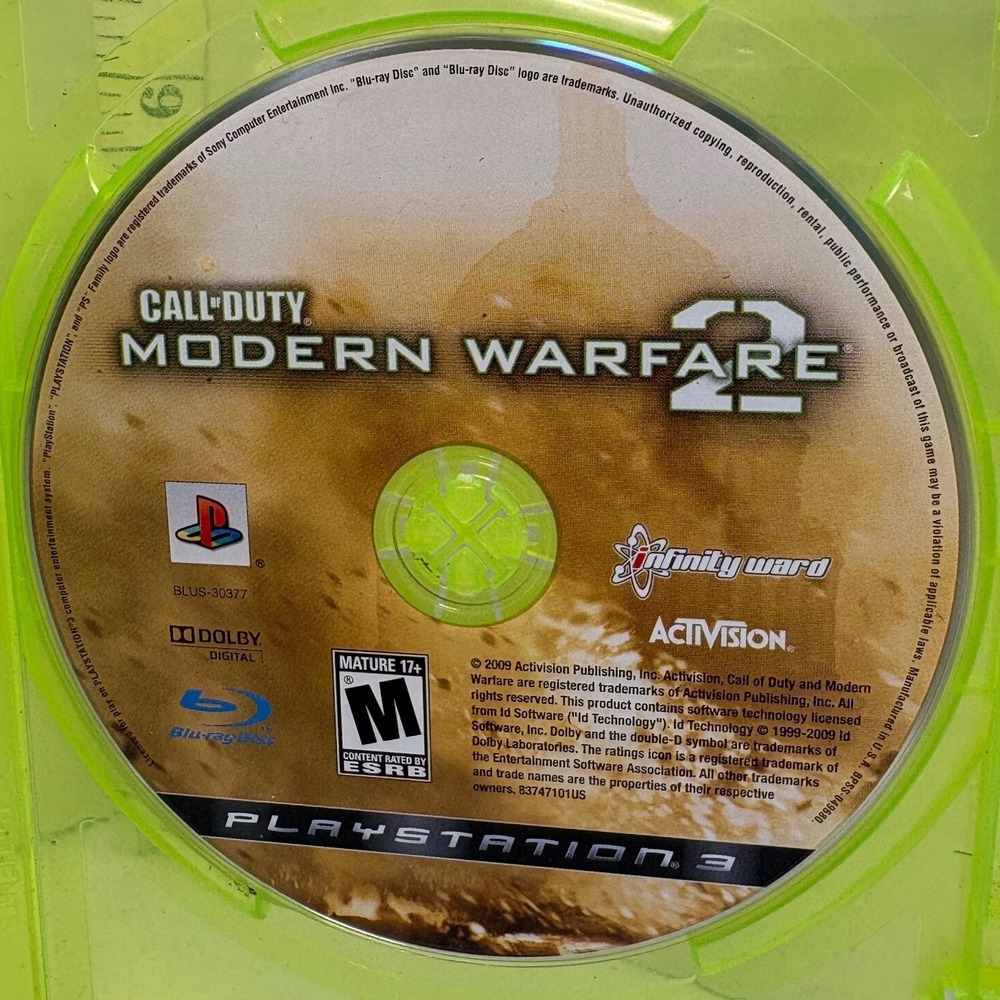 PS3 Call of Duty Modern Warfare 2 Activision PlayStation 3 Game BLUS-30377